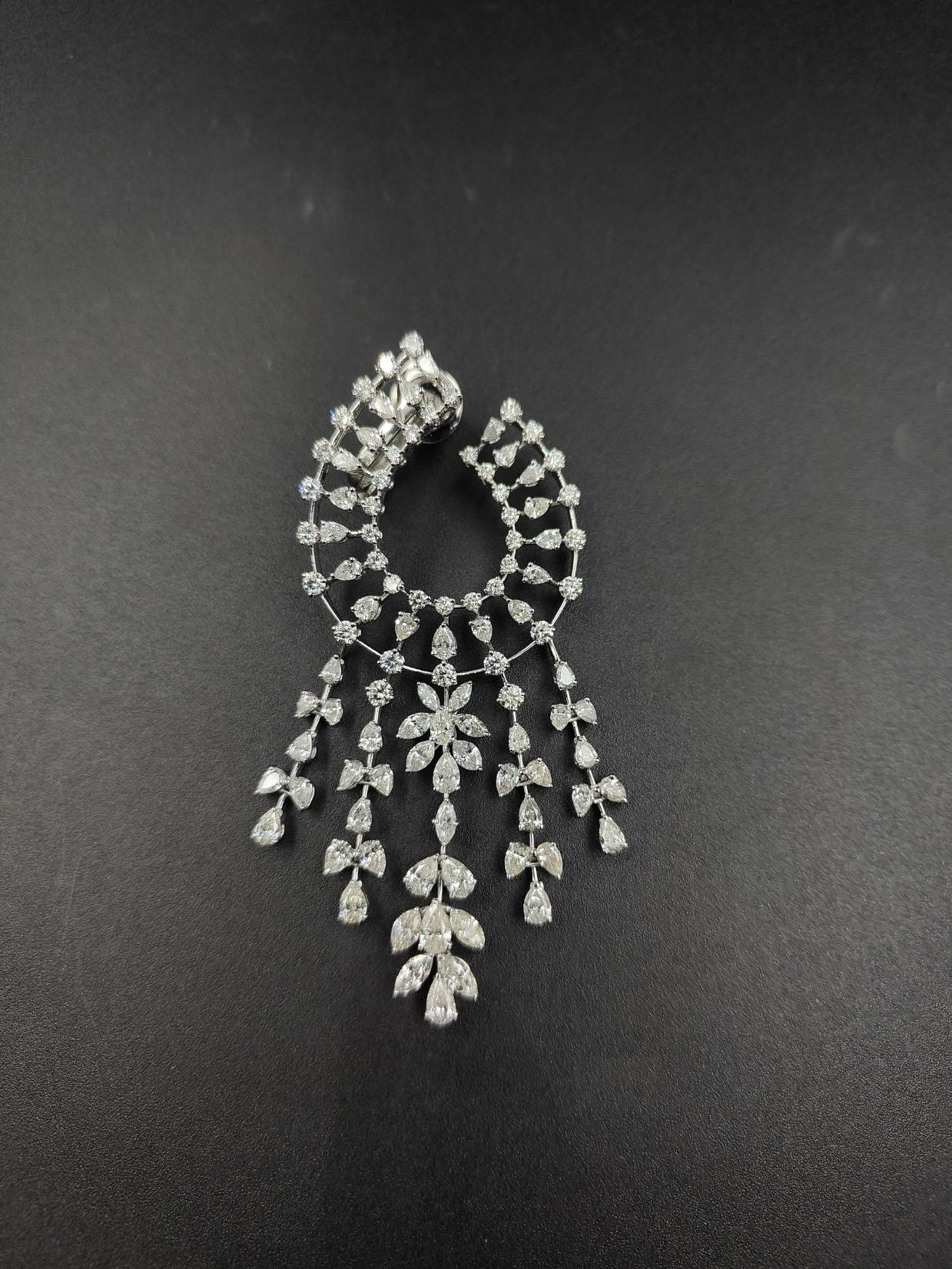 Heloise Diamond Earrings — 14K white gold earrings by Nyce Designz