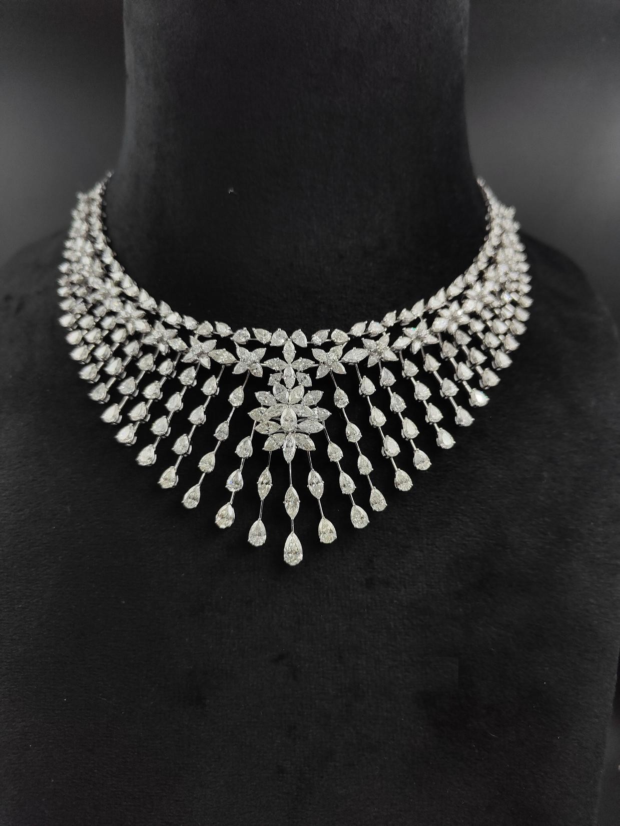 Kamille Diamond Necklace — 14K white gold necklace by Nyce Designz