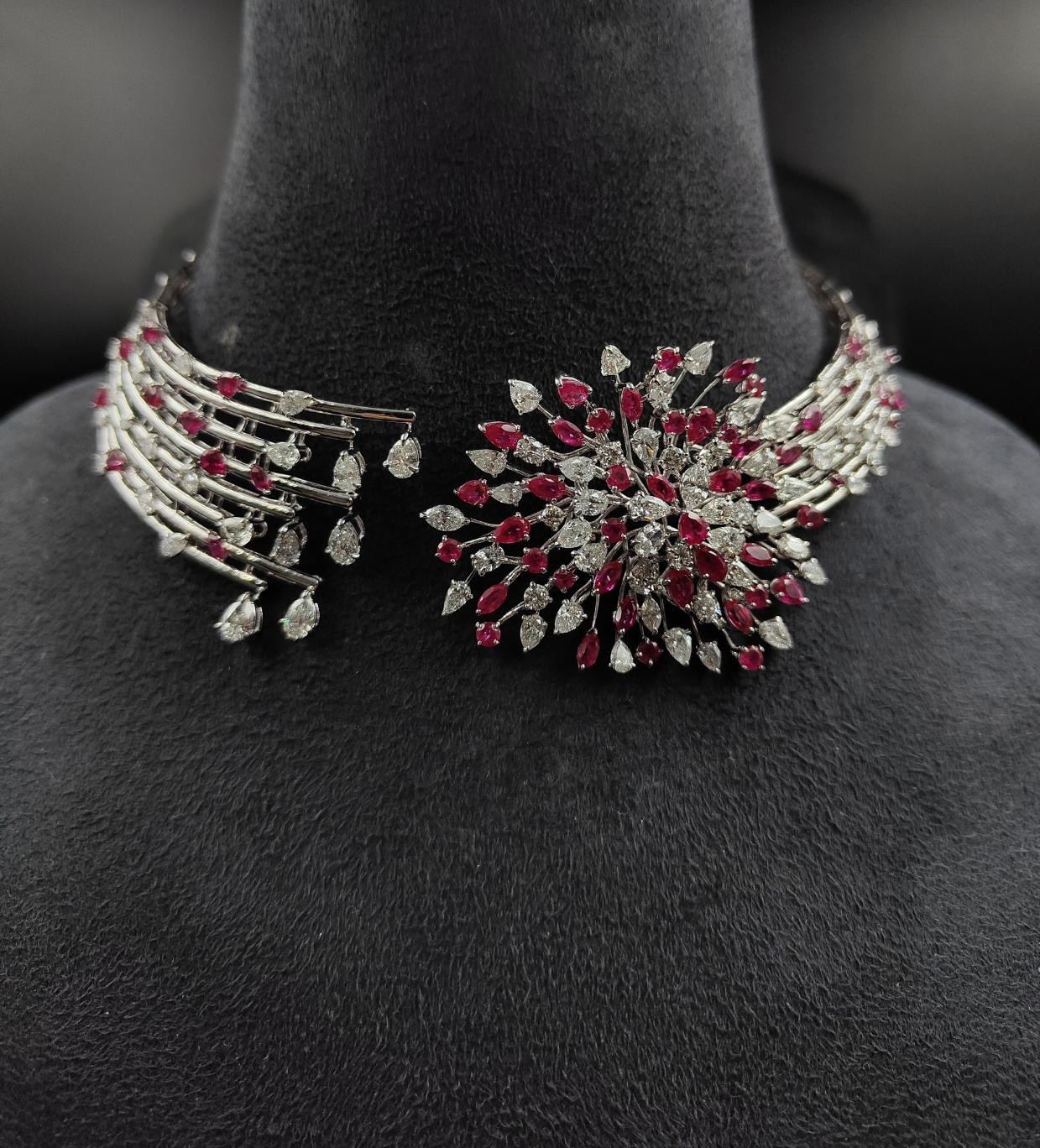 Opaline Diamond Necklace — 14K white gold necklace by Nyce Designz