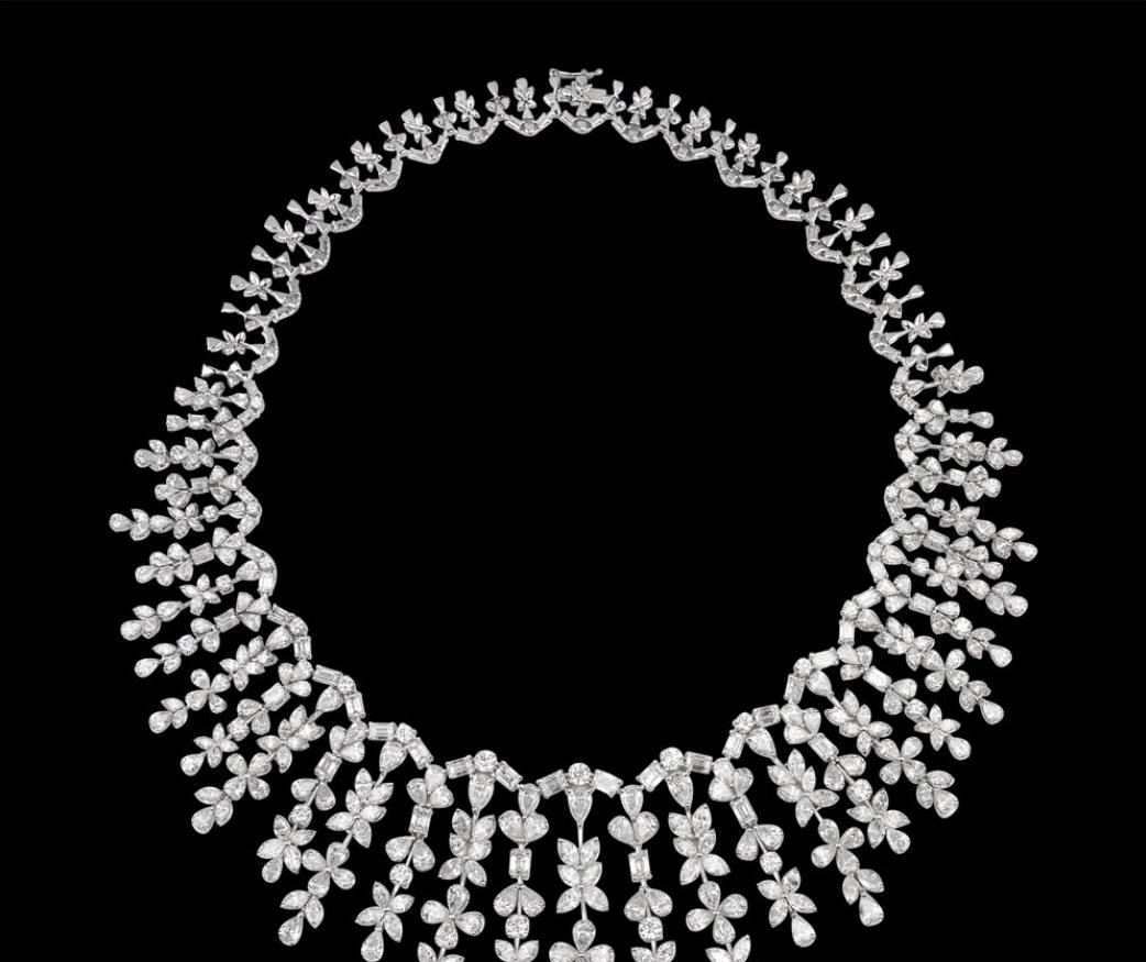 Celestine Diamond Necklace — 18K white gold necklace by Nyce Designz