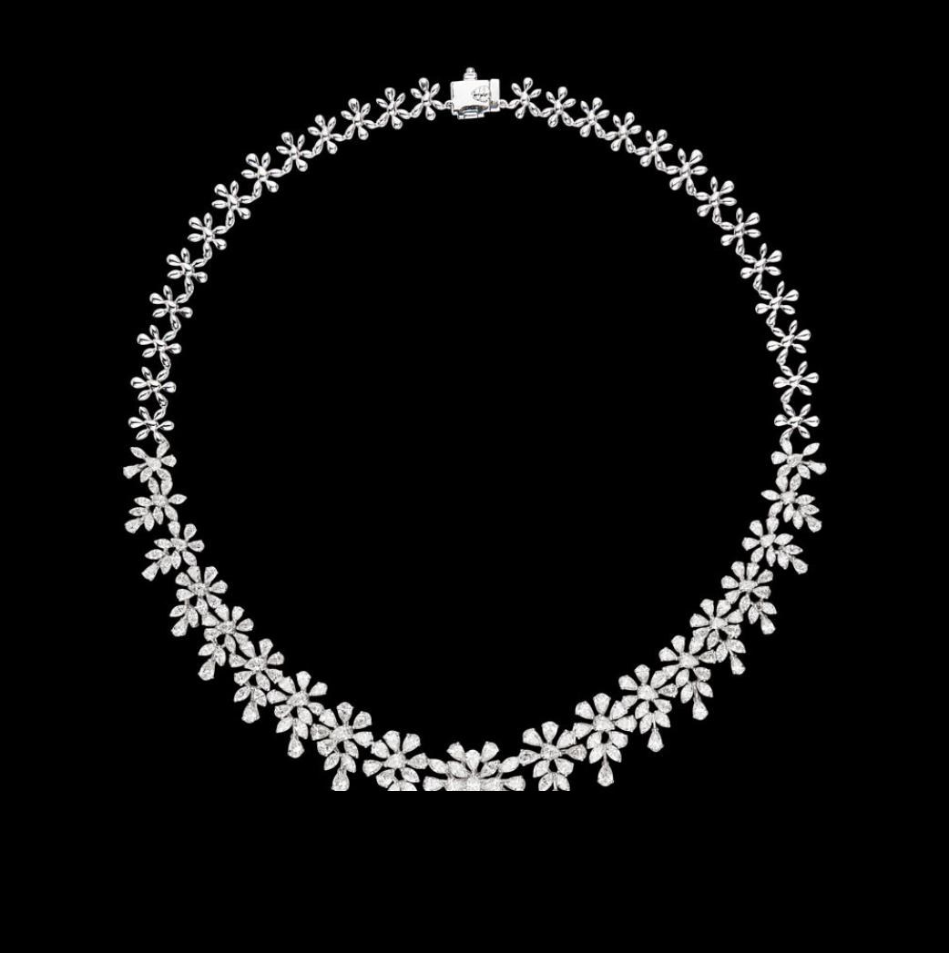 Aurore Atelier Diamond Necklace — 18K white gold necklace by Nyce Designz