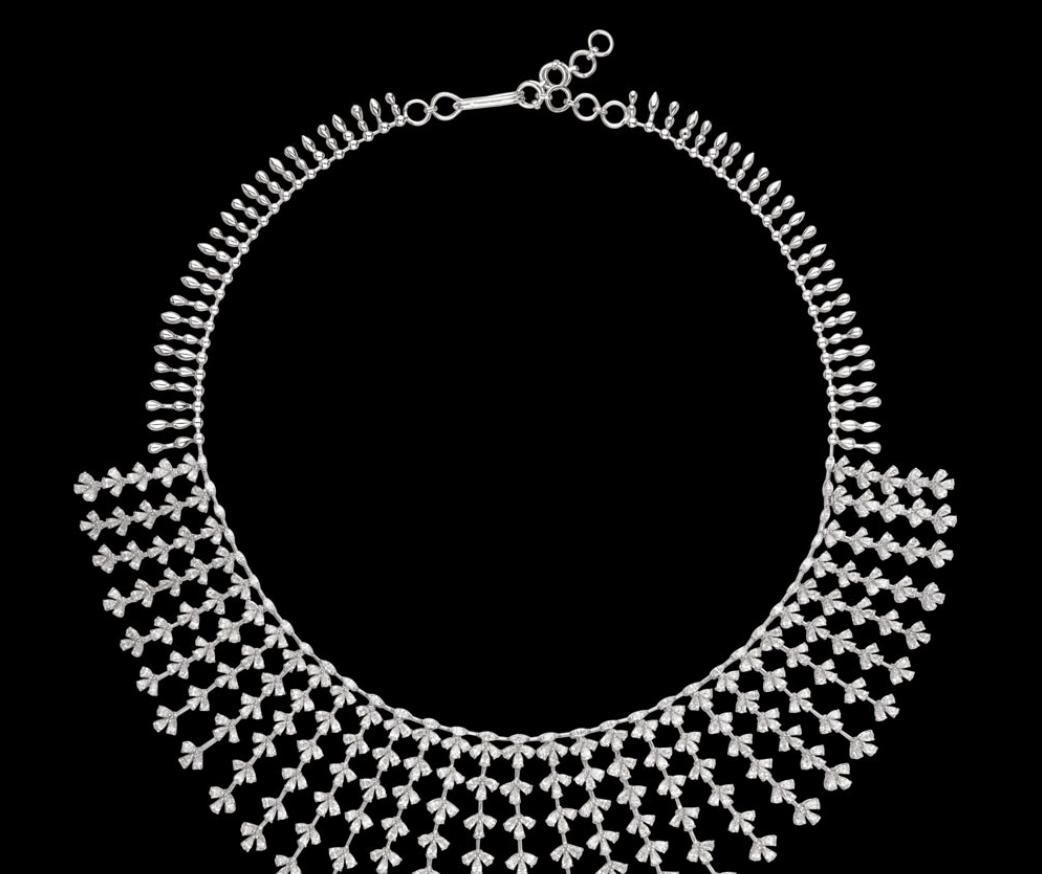 Pavonia Atelier Diamond Necklace — 18K white gold necklace by Nyce Designz