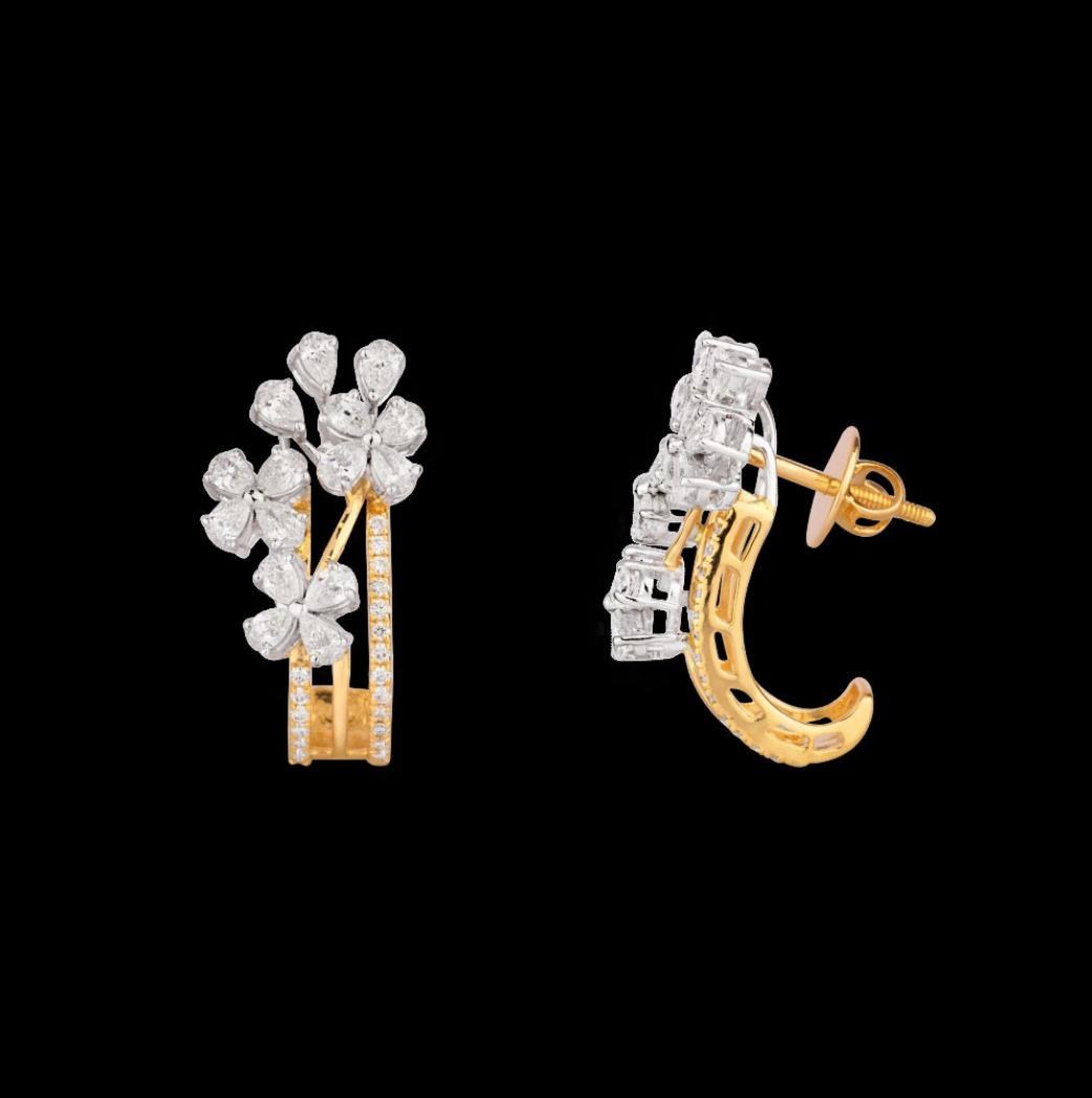 Nadine Diamond Earrings — 18K rose gold earrings by Nyce Designz