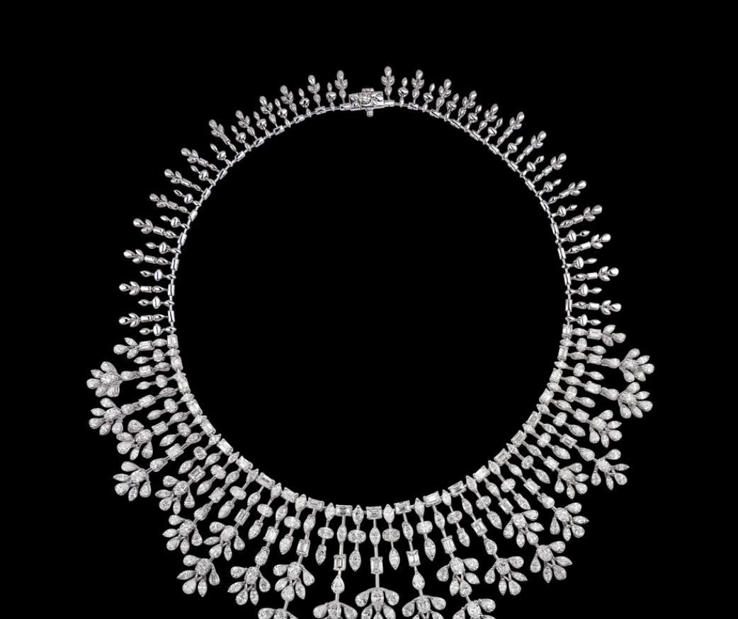 Brielle Diamond Necklace — 18K white gold necklace by Nyce Designz